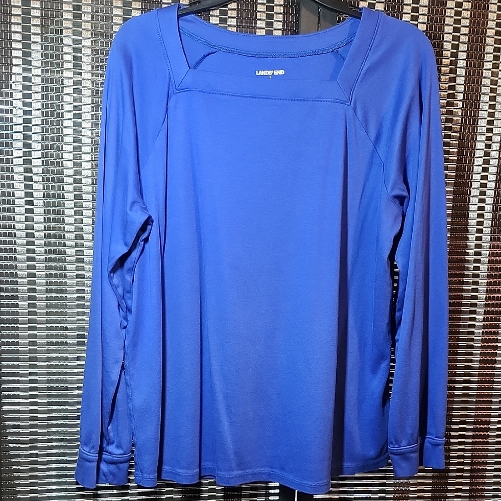 Lands End Long Sleeve Tunic Blouse